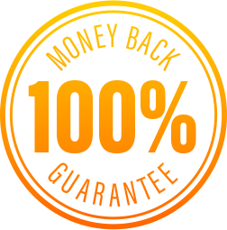 100% Money Back Guarantee Badge